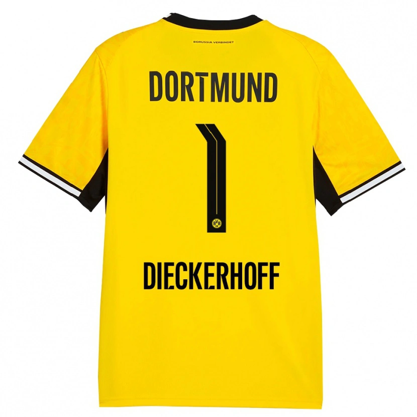 Danxen Hombre Camiseta Max Dieckerhoff #1 Amarillo Negro Blanco 1ª Equipación 2026/27 La Camisa