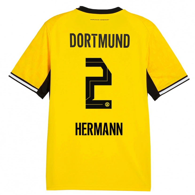 Danxen Hombre Camiseta Ben Hermann #2 Amarillo Negro Blanco 1ª Equipación 2026/27 La Camisa