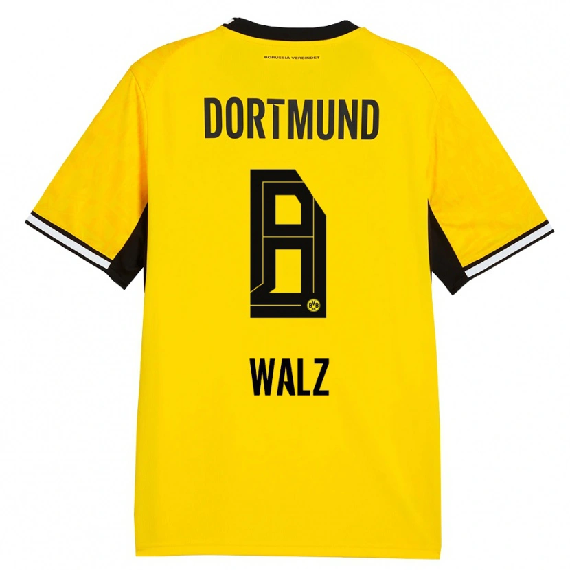 Danxen Hombre Camiseta Vasco Walz #8 Amarillo Negro Blanco 1ª Equipación 2026/27 La Camisa