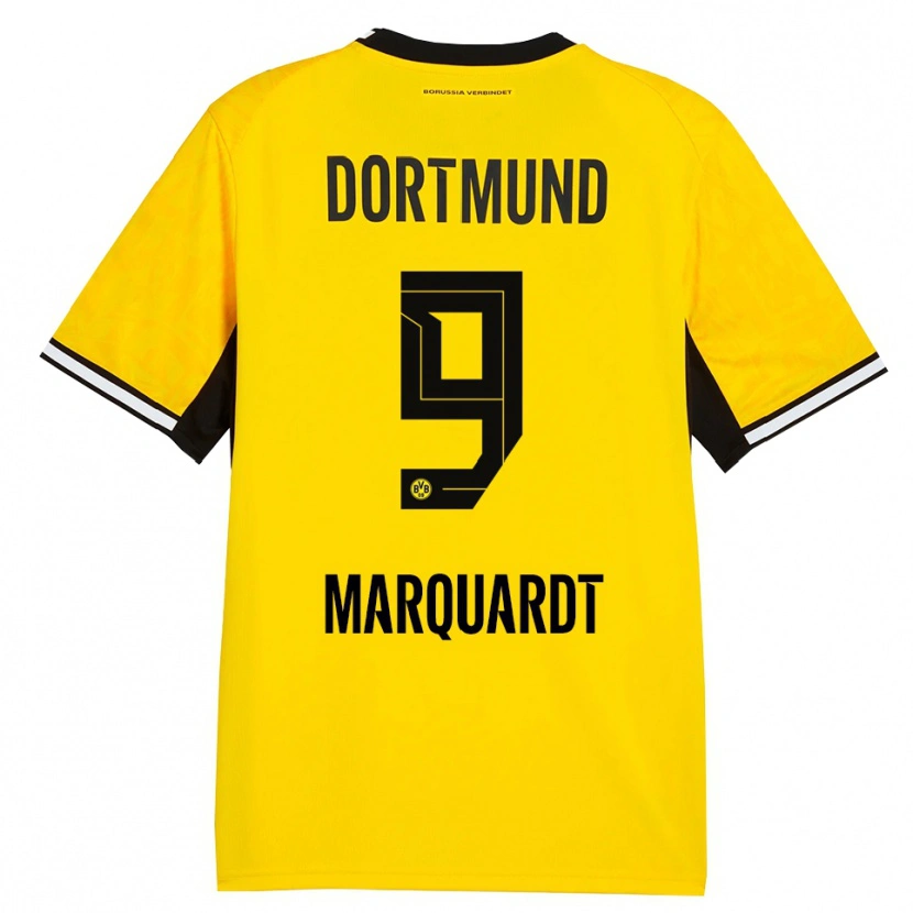 Danxen Hombre Camiseta Dana Marquardt #9 Amarillo Negro Blanco 1ª Equipación 2026/27 La Camisa