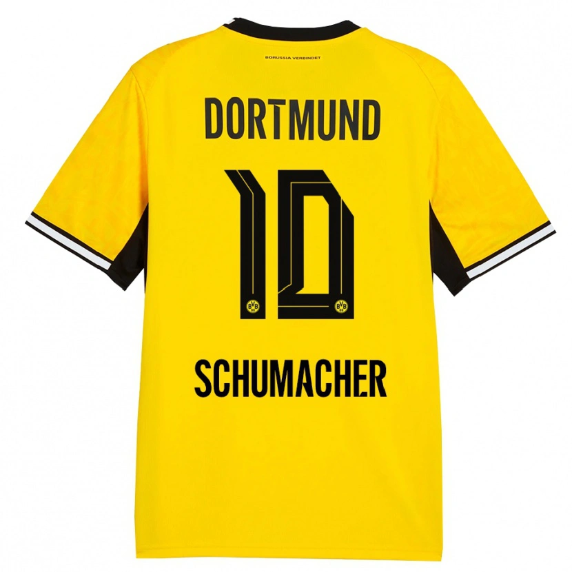 Danxen Hombre Camiseta Rita Schumacher #10 Amarillo Negro Blanco 1ª Equipación 2026/27 La Camisa