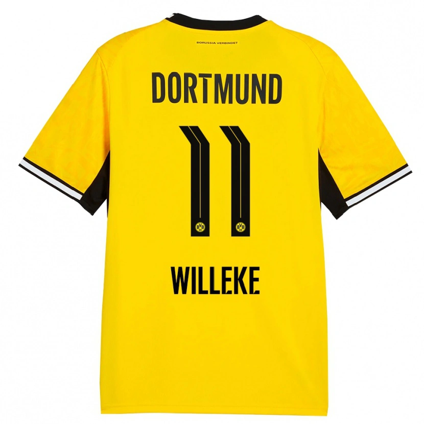 Danxen Hombre Camiseta Nora Willeke #11 Amarillo Negro Blanco 1ª Equipación 2026/27 La Camisa