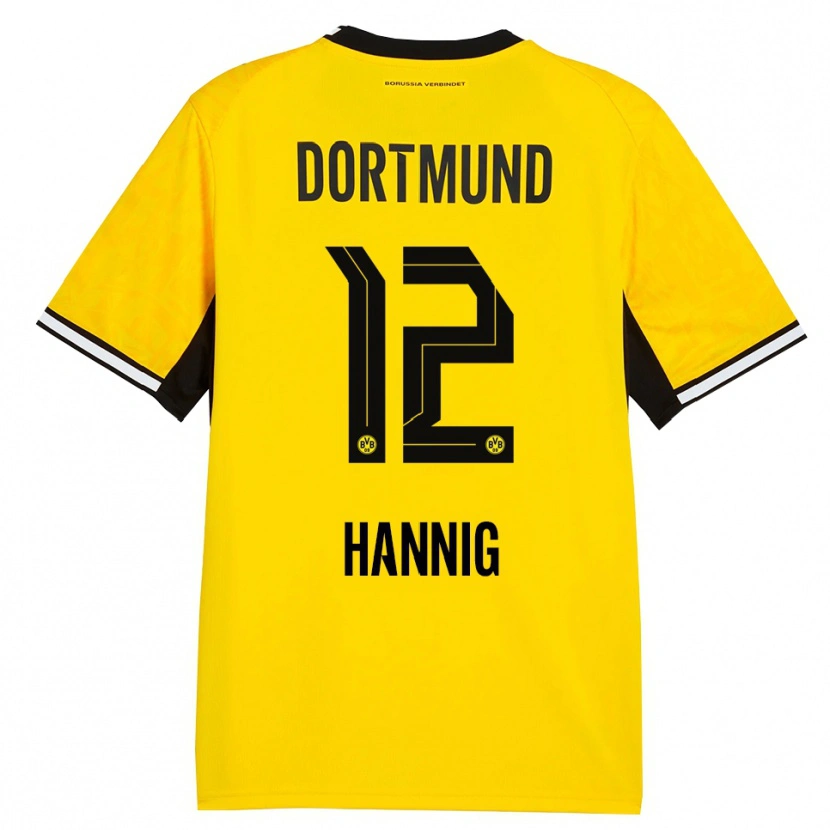 Danxen Hombre Camiseta Paul Hannig #12 Amarillo Negro Blanco 1ª Equipación 2026/27 La Camisa