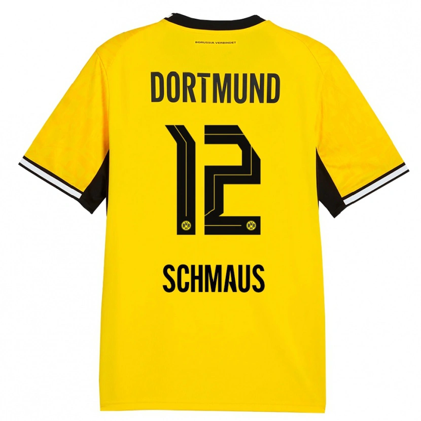 Danxen Hombre Camiseta Massimiliano Schmaus #12 Amarillo Negro Blanco 1ª Equipación 2026/27 La Camisa