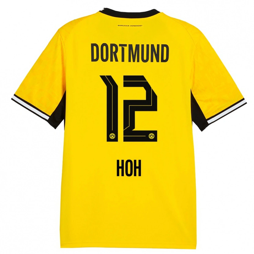Danxen Hombre Camiseta Hendrik Hoh #12 Amarillo Negro Blanco 1ª Equipación 2026/27 La Camisa