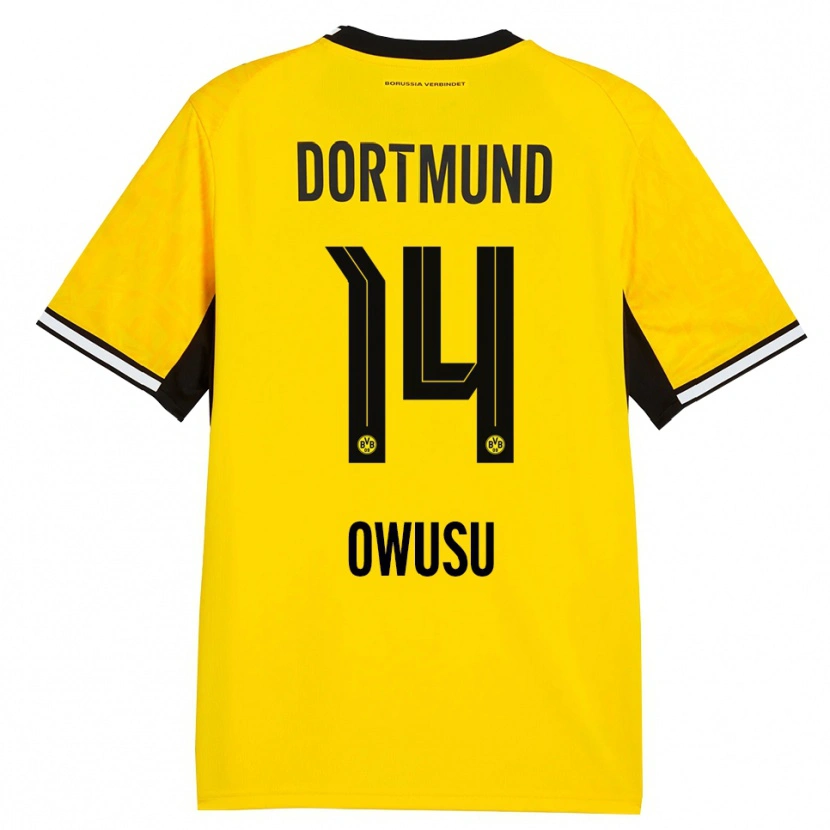 Danxen Hombre Camiseta Nathanael Owusu #14 Amarillo Negro Blanco 1ª Equipación 2026/27 La Camisa