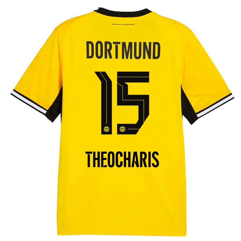 Danxen Hombre Camiseta Elefterios Theocharis #15 Amarillo Negro Blanco 1ª Equipación 2026/27 La Camisa
