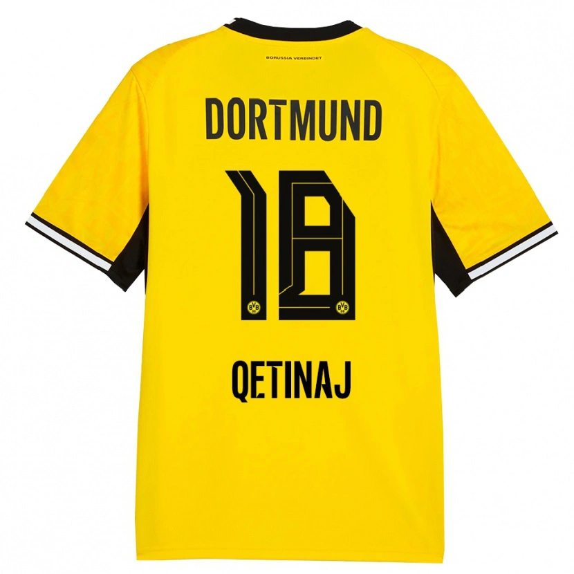 Danxen Hombre Camiseta Edon Qetinaj #18 Amarillo Negro Blanco 1ª Equipación 2026/27 La Camisa