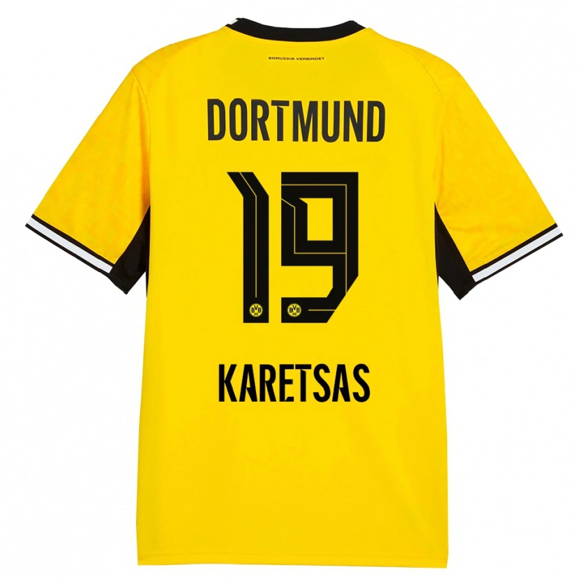 Danxen Hombre Camiseta Konstantinos Karetsas #19 Amarillo Negro Blanco 1ª Equipación 2026/27 La Camisa
