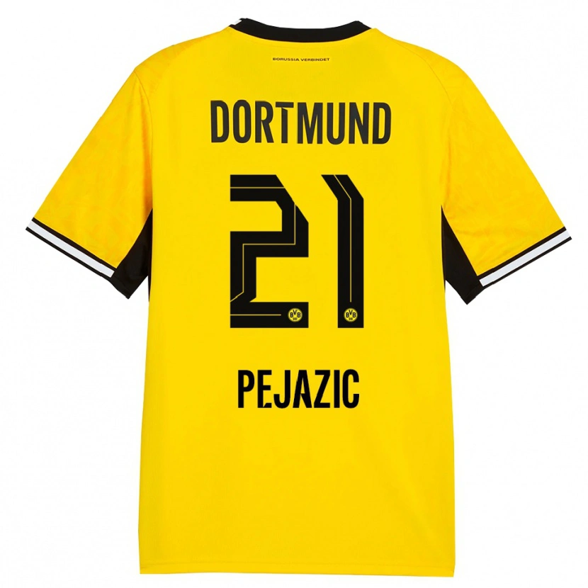 Danxen Hombre Camiseta Mario Pejazic #21 Amarillo Negro Blanco 1ª Equipación 2026/27 La Camisa