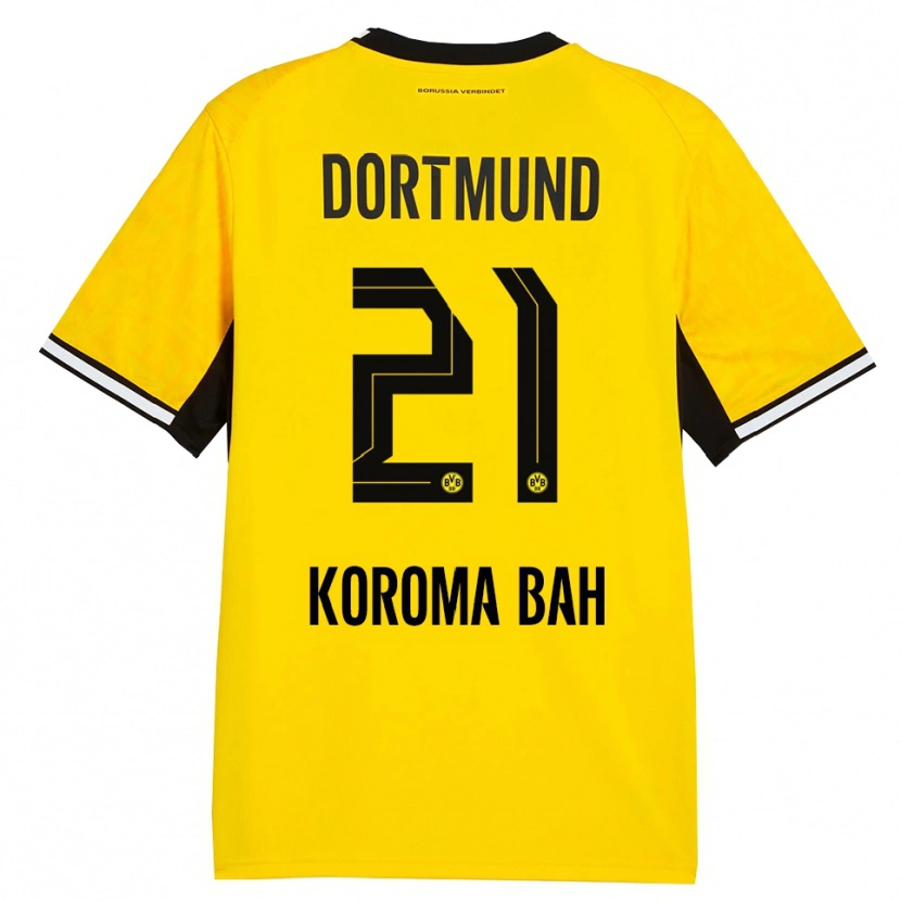 Danxen Hombre Camiseta Septimus Koroma Bah #21 Amarillo Negro Blanco 1ª Equipación 2026/27 La Camisa