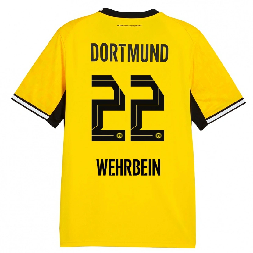 Danxen Hombre Camiseta Jan-Mattis Wehrbein #22 Amarillo Negro Blanco 1ª Equipación 2026/27 La Camisa