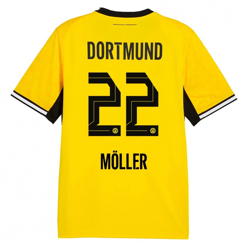 Danxen Hombre Camiseta Paul Möller #22 Amarillo Negro Blanco 1ª Equipación 2026/27 La Camisa