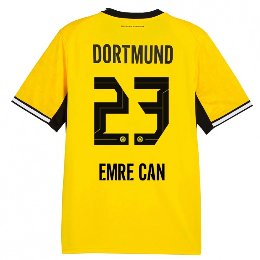 Danxen Hombre Camiseta Emre Can #23 Amarillo Negro Blanco 1ª Equipación 2026/27 La Camisa