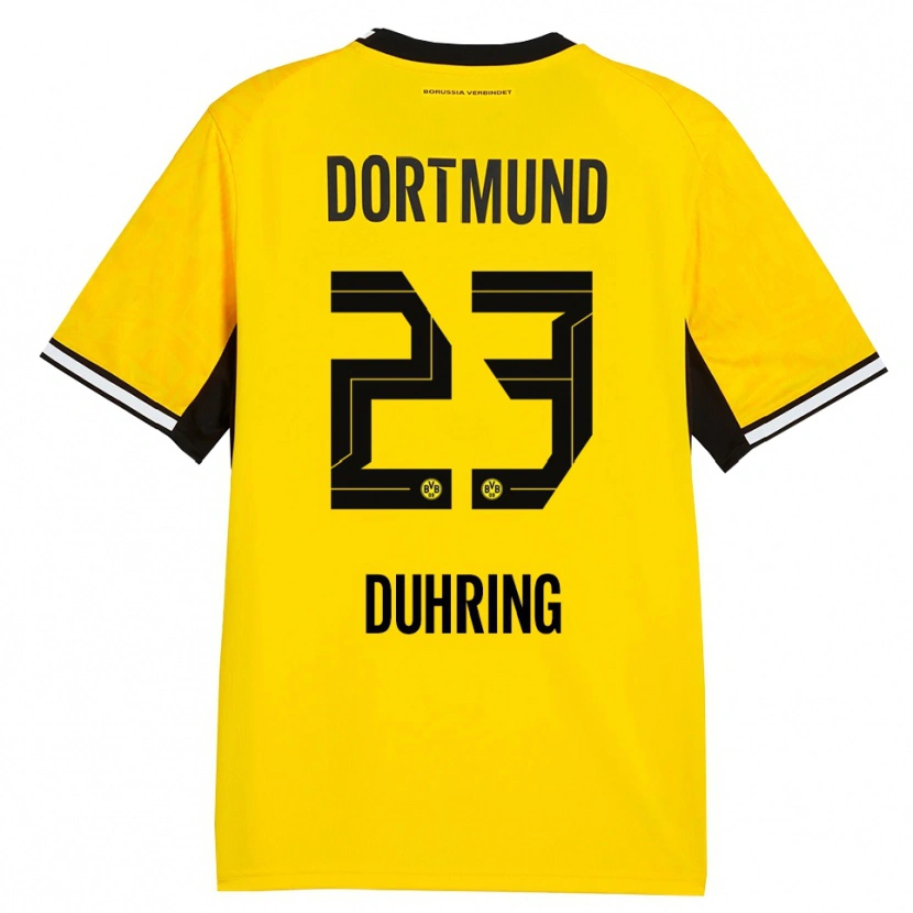 Danxen Hombre Camiseta Marc Niclas Duhring #23 Amarillo Negro Blanco 1ª Equipación 2026/27 La Camisa
