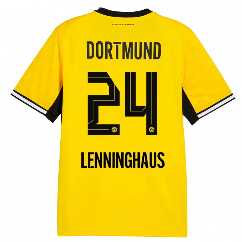 Danxen Hombre Camiseta Mika Lenninghaus #24 Amarillo Negro Blanco 1ª Equipación 2026/27 La Camisa
