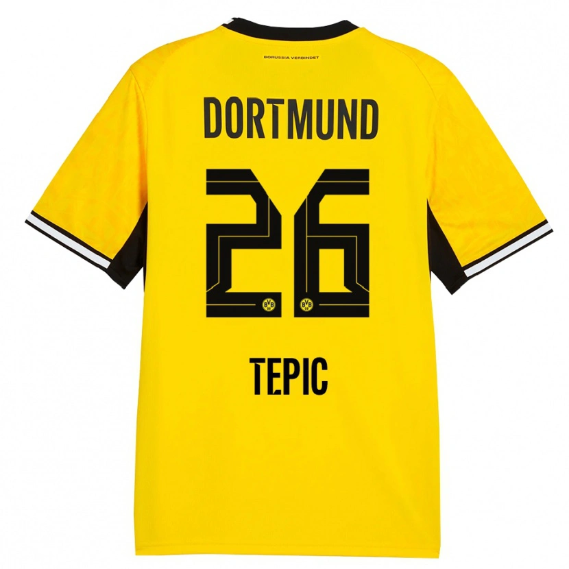 Danxen Hombre Camiseta Lyon Tepic #26 Amarillo Negro Blanco 1ª Equipación 2026/27 La Camisa