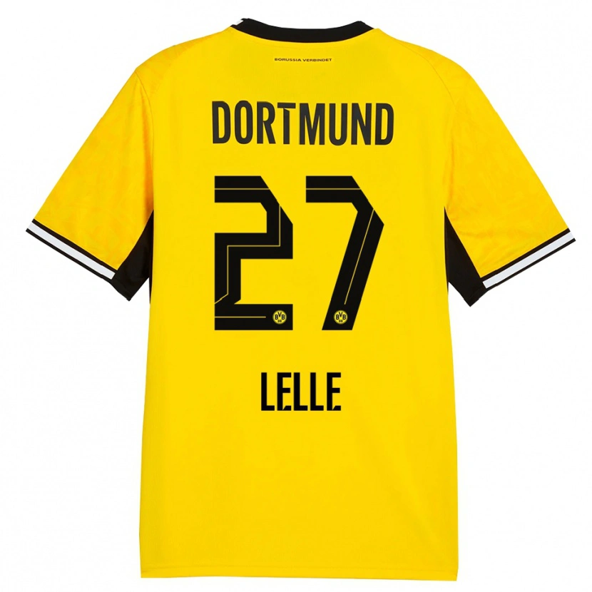 Danxen Hombre Camiseta David Lelle #27 Amarillo Negro Blanco 1ª Equipación 2026/27 La Camisa