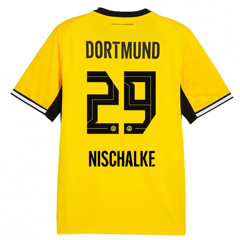 Danxen Hombre Camiseta Jermain Nischalke #29 Amarillo Negro Blanco 1ª Equipación 2026/27 La Camisa