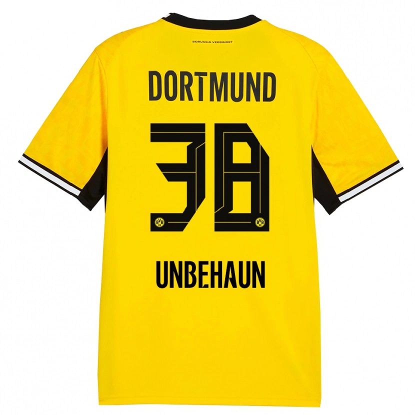 Danxen Hombre Camiseta Luca Unbehaun #38 Amarillo Negro Blanco 1ª Equipación 2026/27 La Camisa