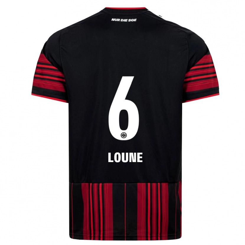 Danxen Hombre Camiseta Adam Loune #6 Negro Rojo Blanco 1ª Equipación 2026/27 La Camisa