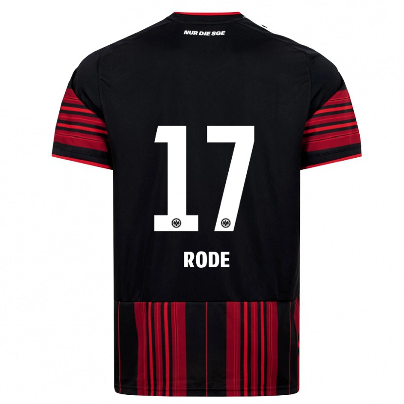 Danxen Hombre Camiseta Sebastian Rode #17 Negro Rojo Blanco 1ª Equipación 2026/27 La Camisa