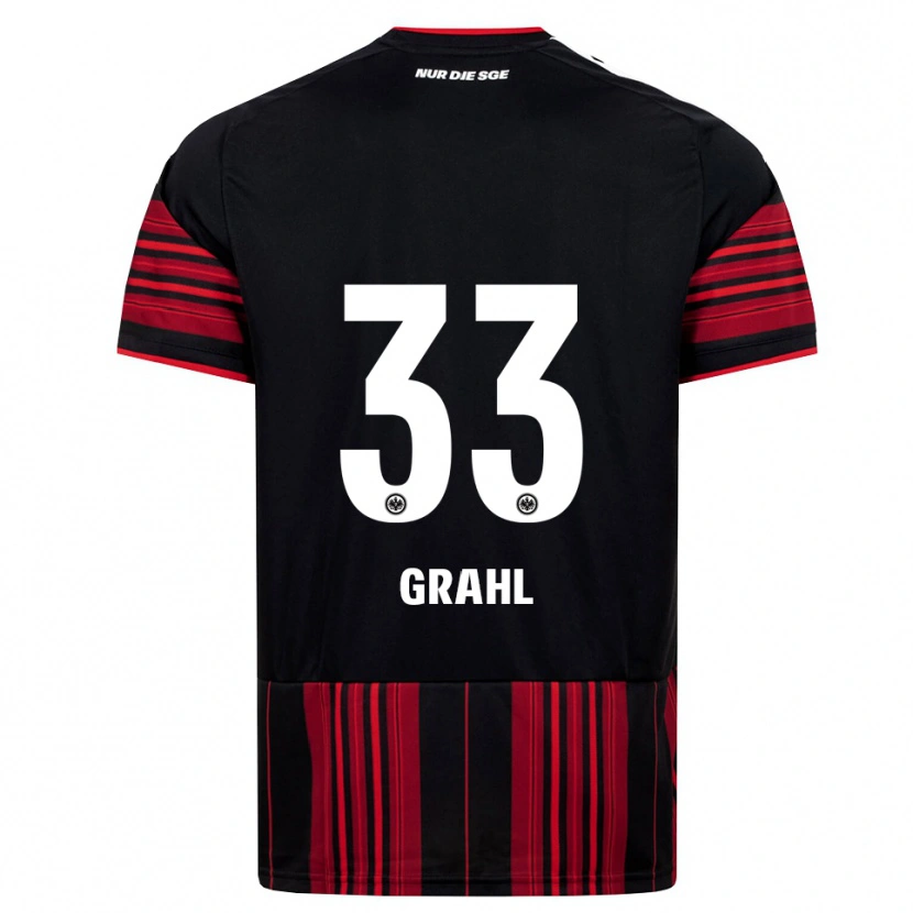 Danxen Hombre Camiseta Jens Grahl #33 Negro Rojo Blanco 1ª Equipación 2026/27 La Camisa