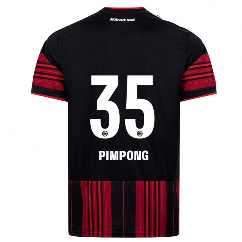 Danxen Hombre Camiseta Malik Pimpong #35 Negro Rojo Blanco 1ª Equipación 2026/27 La Camisa