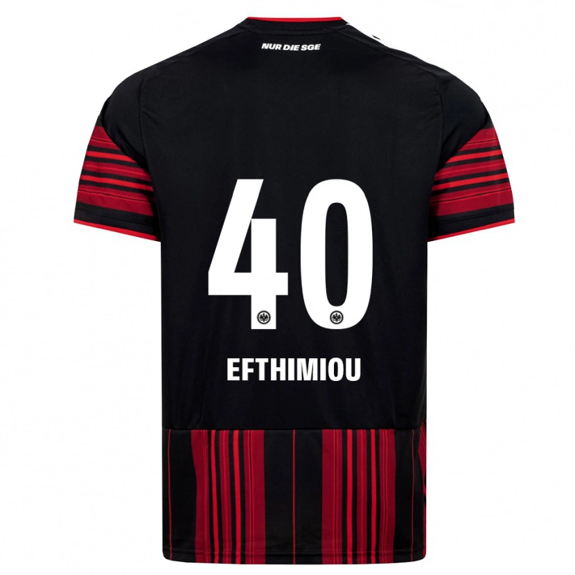 Danxen Hombre Camiseta Sissis Efthimiou #40 Negro Rojo Blanco 1ª Equipación 2026/27 La Camisa