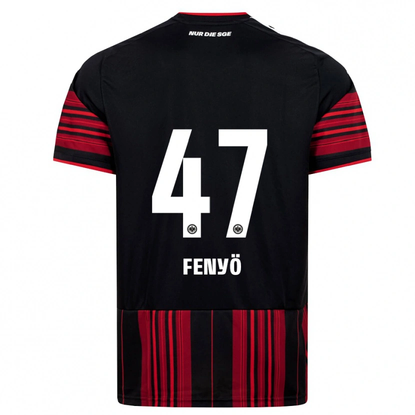 Danxen Hombre Camiseta Noah Fenyö #47 Negro Rojo Blanco 1ª Equipación 2026/27 La Camisa