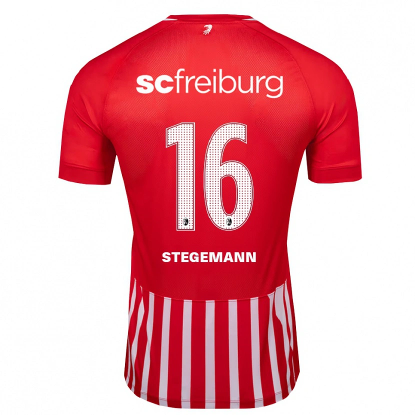 Danxen Hombre Camiseta Greta Stegemann #16 Rojo Blanco Negro 1ª Equipación 2026/27 La Camisa