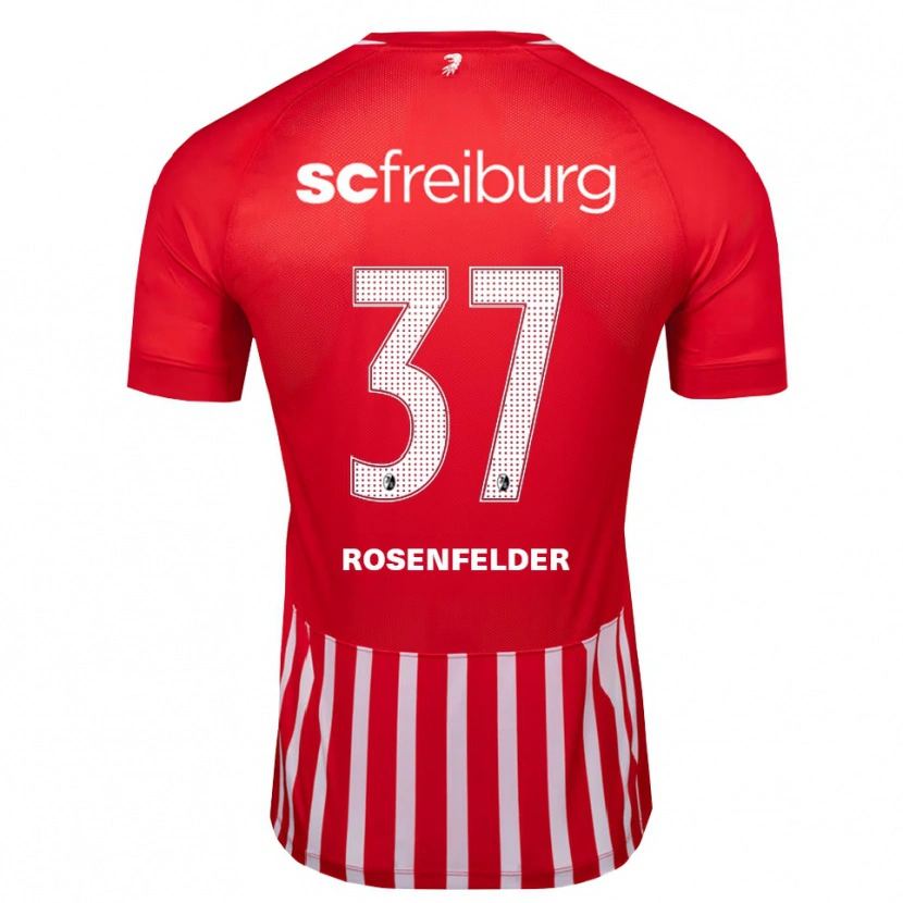 Danxen Hombre Camiseta Max Rosenfelder #37 Rojo Blanco Negro 1ª Equipación 2026/27 La Camisa
