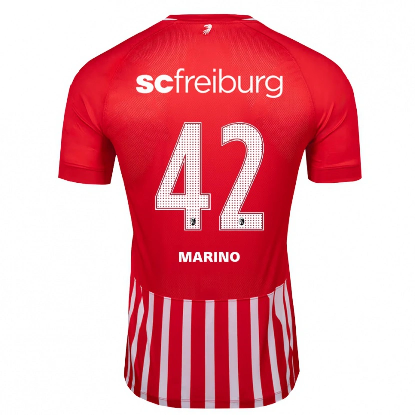 Danxen Hombre Camiseta Luca Marino #42 Rojo Blanco Negro 1ª Equipación 2026/27 La Camisa