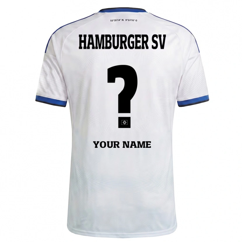 Danxen Hombre Camiseta Su Nombre #0 Blanco Negro Azul 1ª Equipación 2026/27 La Camisa