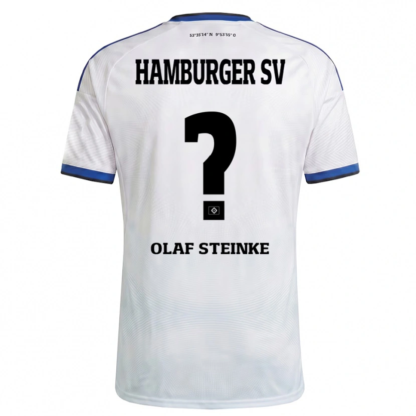 Danxen Hombre Camiseta Eric Olaf Steinke #0 Blanco Negro Azul 1ª Equipación 2026/27 La Camisa