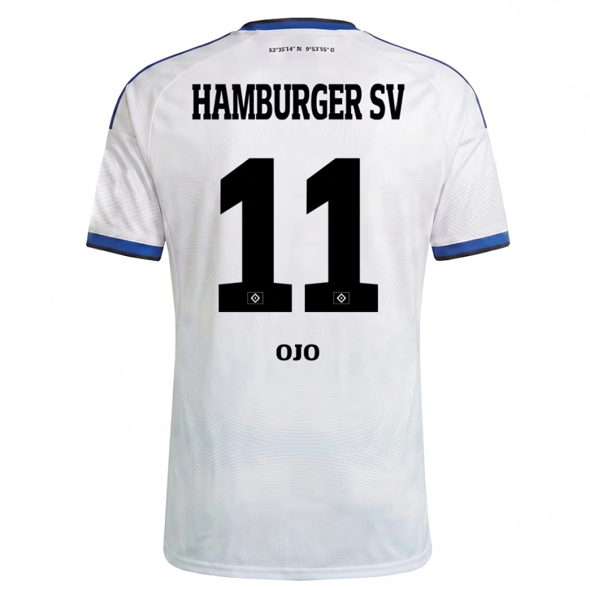 Danxen Hombre Camiseta Kelvin Ojo #11 Blanco Negro Azul 1ª Equipación 2026/27 La Camisa