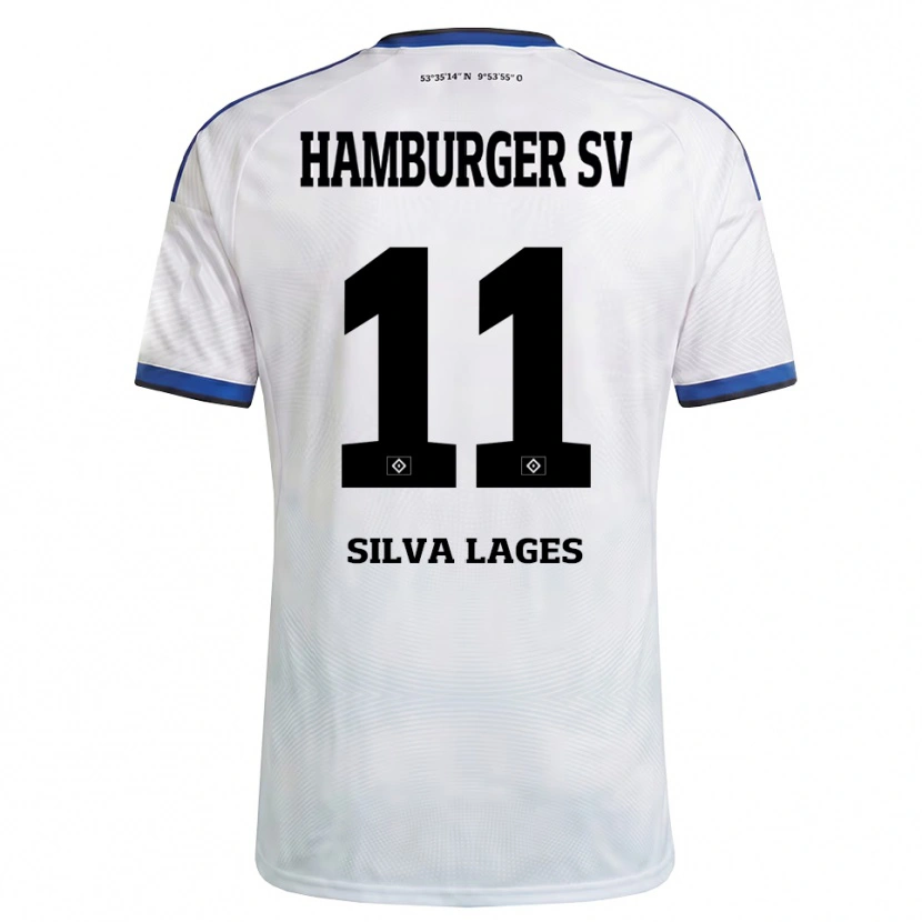 Danxen Hombre Camiseta Martim Silva Lages #11 Blanco Negro Azul 1ª Equipación 2026/27 La Camisa