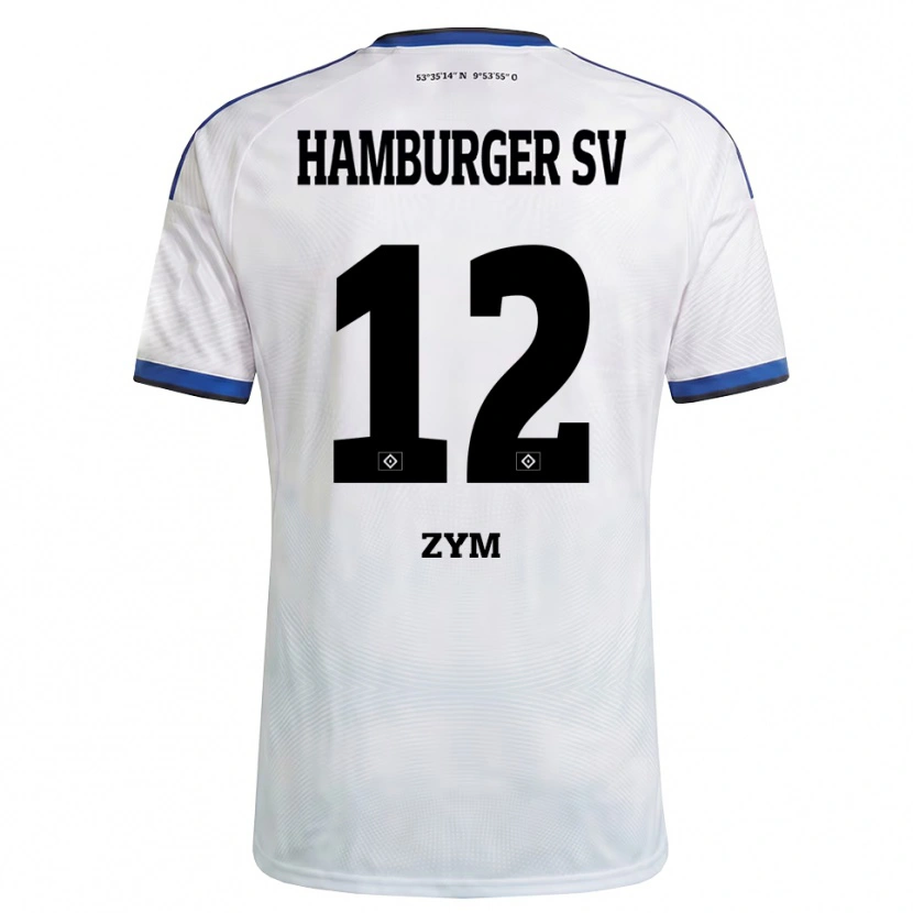 Danxen Hombre Camiseta Marcel Zym #12 Blanco Negro Azul 1ª Equipación 2026/27 La Camisa