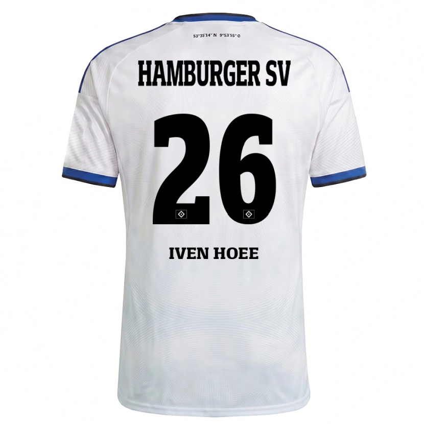 Danxen Hombre Camiseta Lennart Iven Hoee #26 Blanco Negro Azul 1ª Equipación 2026/27 La Camisa