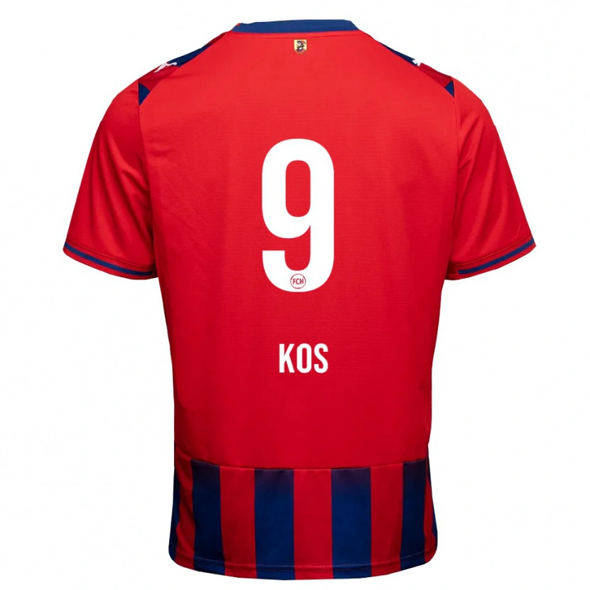 Danxen Hombre Camiseta Maximilian Kos #9 Azul Real Blanco Rojo 1ª Equipación 2026/27 La Camisa