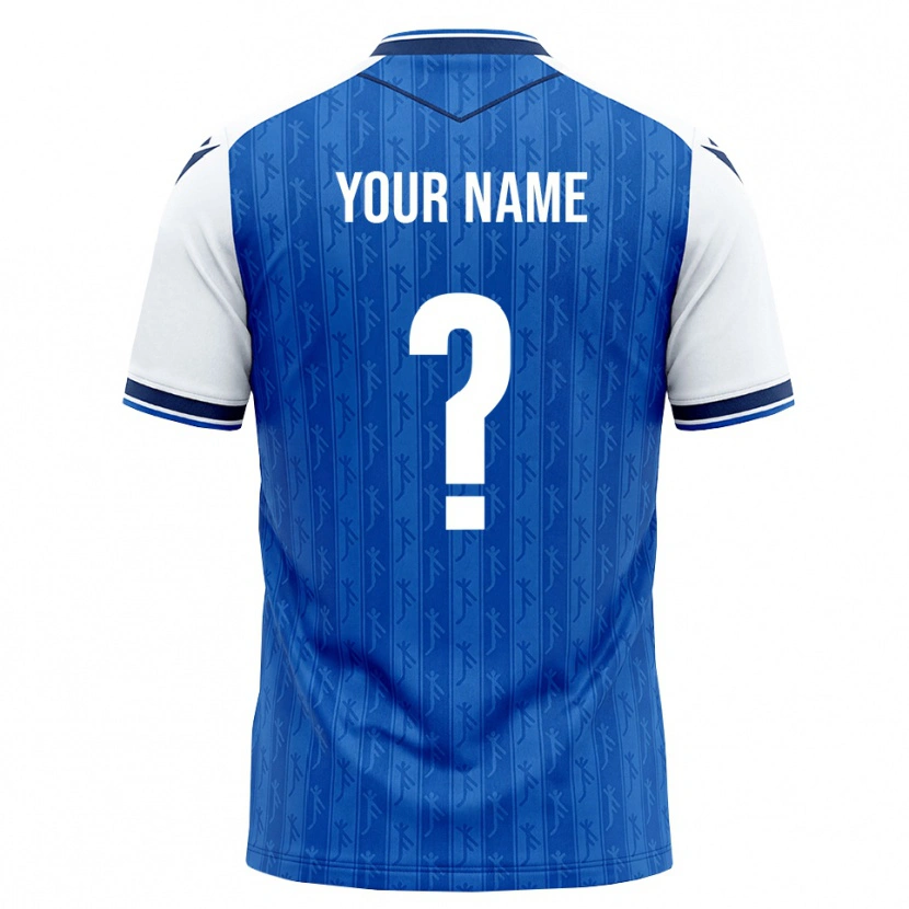 Danxen Hombre Camiseta Su Nombre #0 Azul Real Blanco 1ª Equipación 2026/27 La Camisa