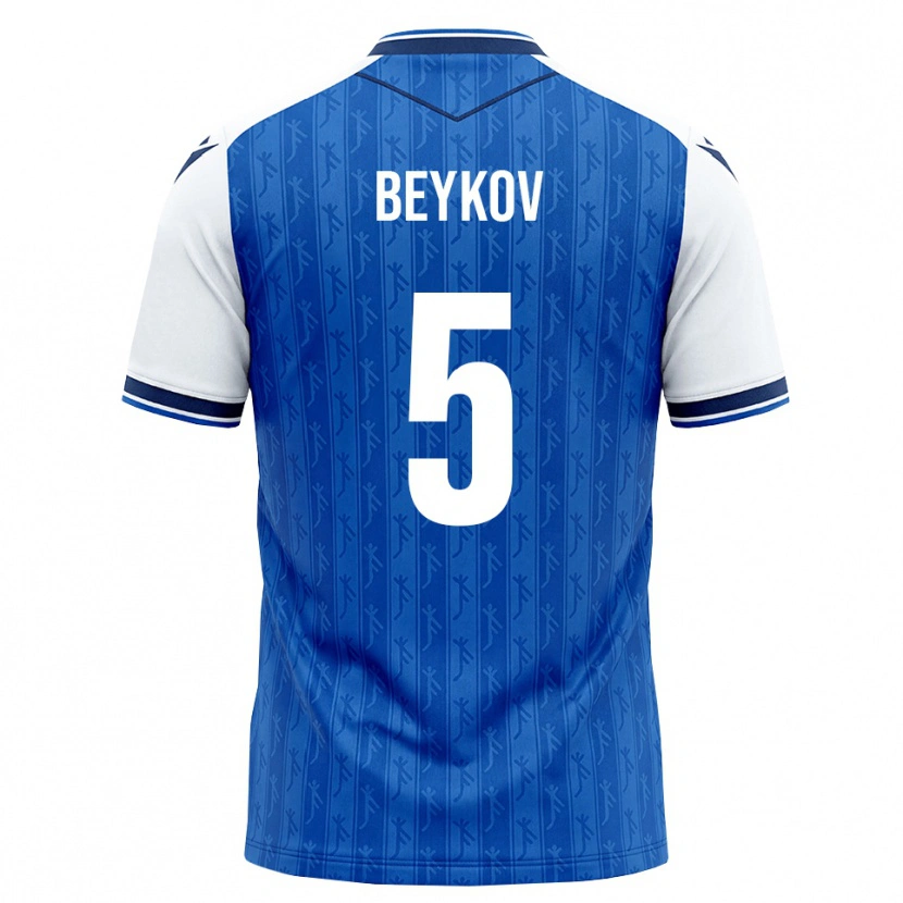 Danxen Hombre Camiseta Viktor Beykov #5 Azul Real Blanco 1ª Equipación 2026/27 La Camisa