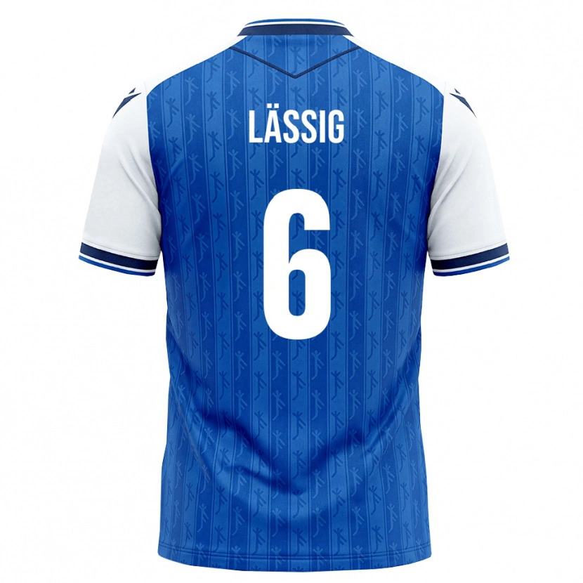 Danxen Hombre Camiseta Valentin Lässig #6 Azul Real Blanco 1ª Equipación 2026/27 La Camisa