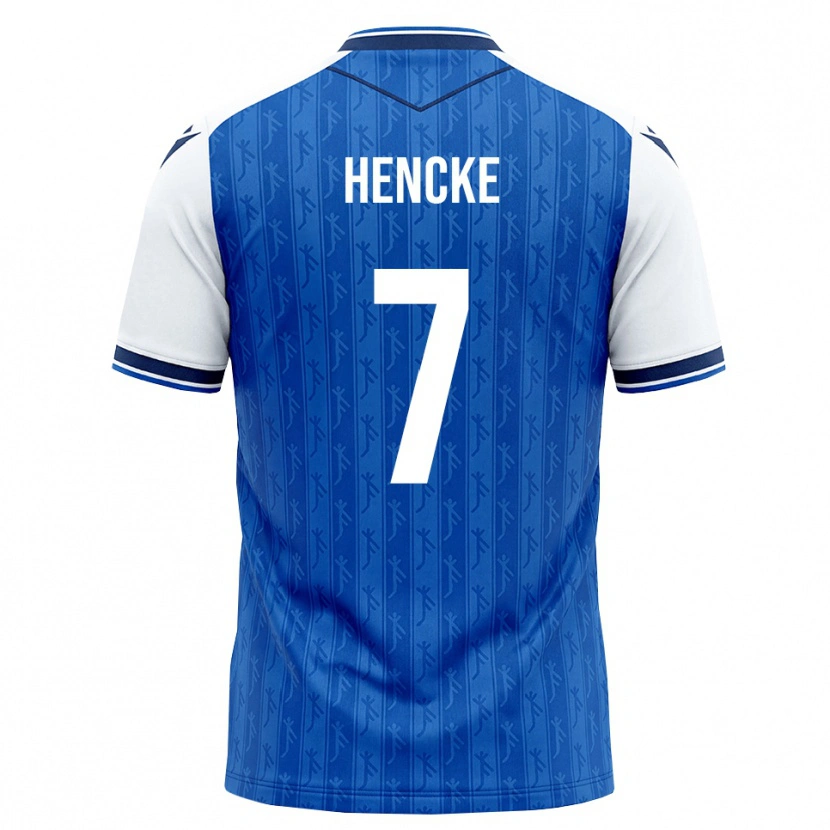 Danxen Hombre Camiseta Oskar Hencke #7 Azul Real Blanco 1ª Equipación 2026/27 La Camisa