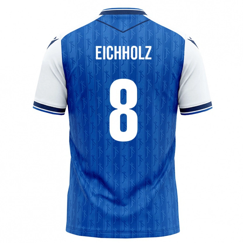 Danxen Hombre Camiseta Damian Eichholz #8 Azul Real Blanco 1ª Equipación 2026/27 La Camisa