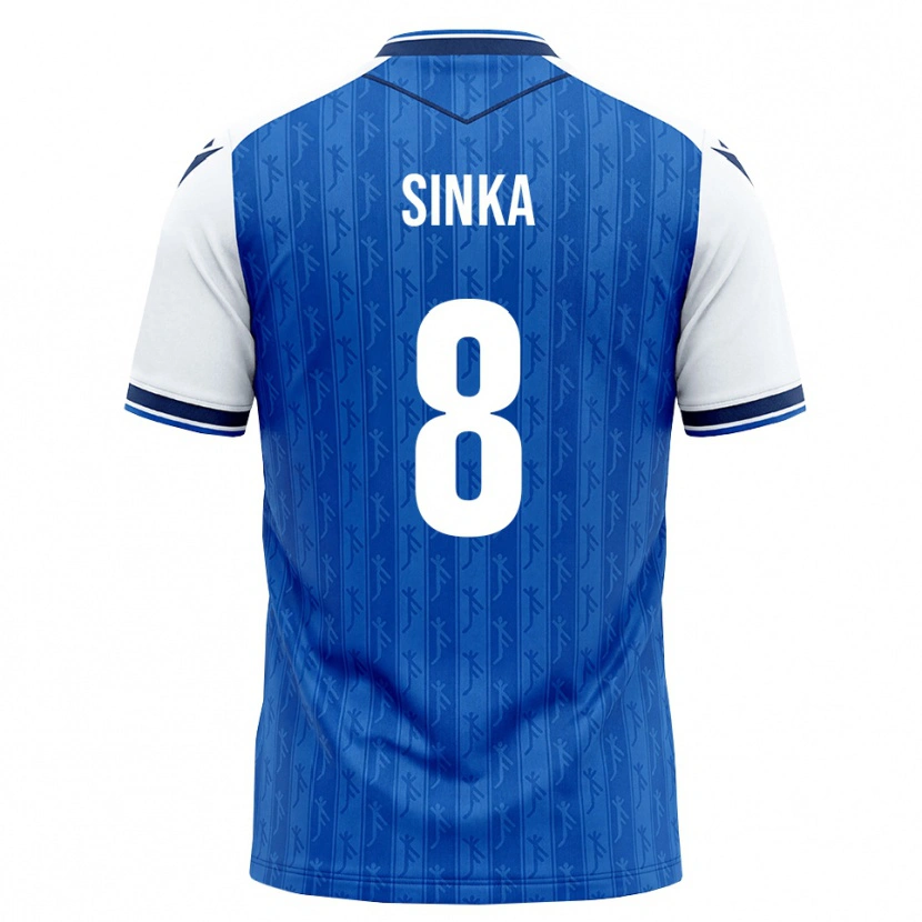 Danxen Hombre Camiseta Napsugár Sinka #8 Azul Real Blanco 1ª Equipación 2026/27 La Camisa