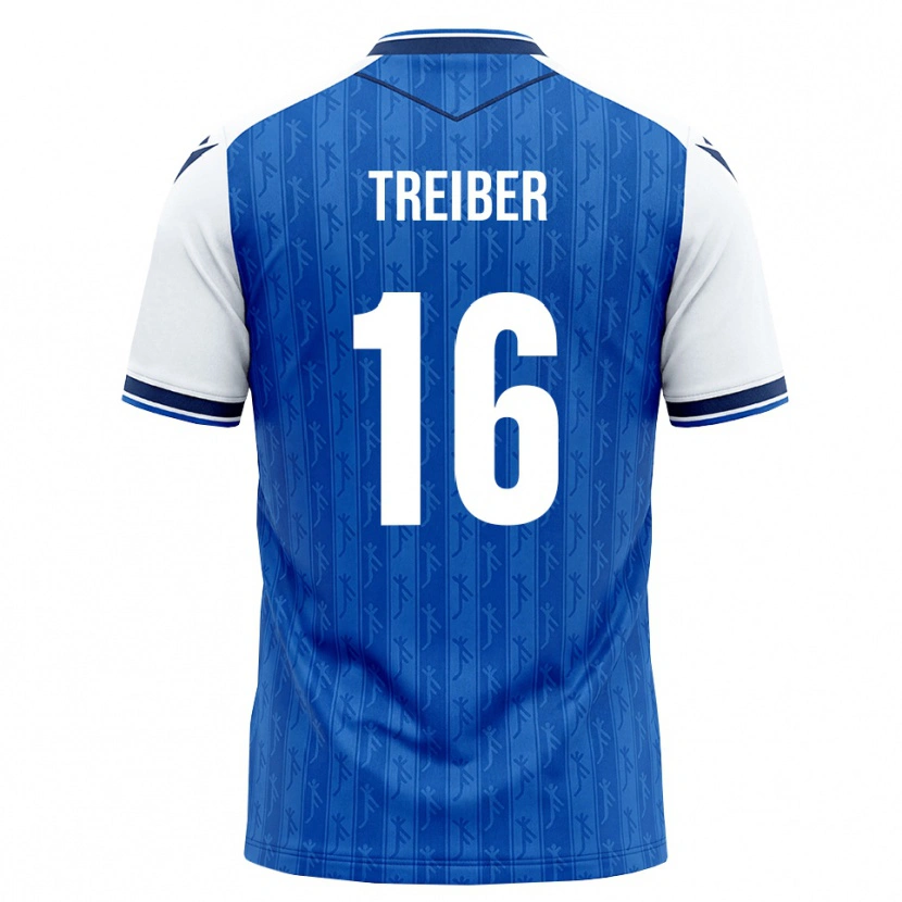 Danxen Hombre Camiseta Julian Treiber #16 Azul Real Blanco 1ª Equipación 2026/27 La Camisa