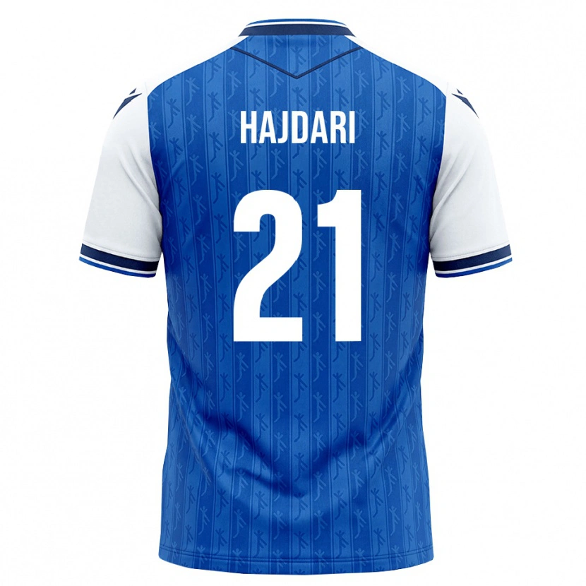 Danxen Hombre Camiseta Albian Hajdari #21 Azul Real Blanco 1ª Equipación 2026/27 La Camisa