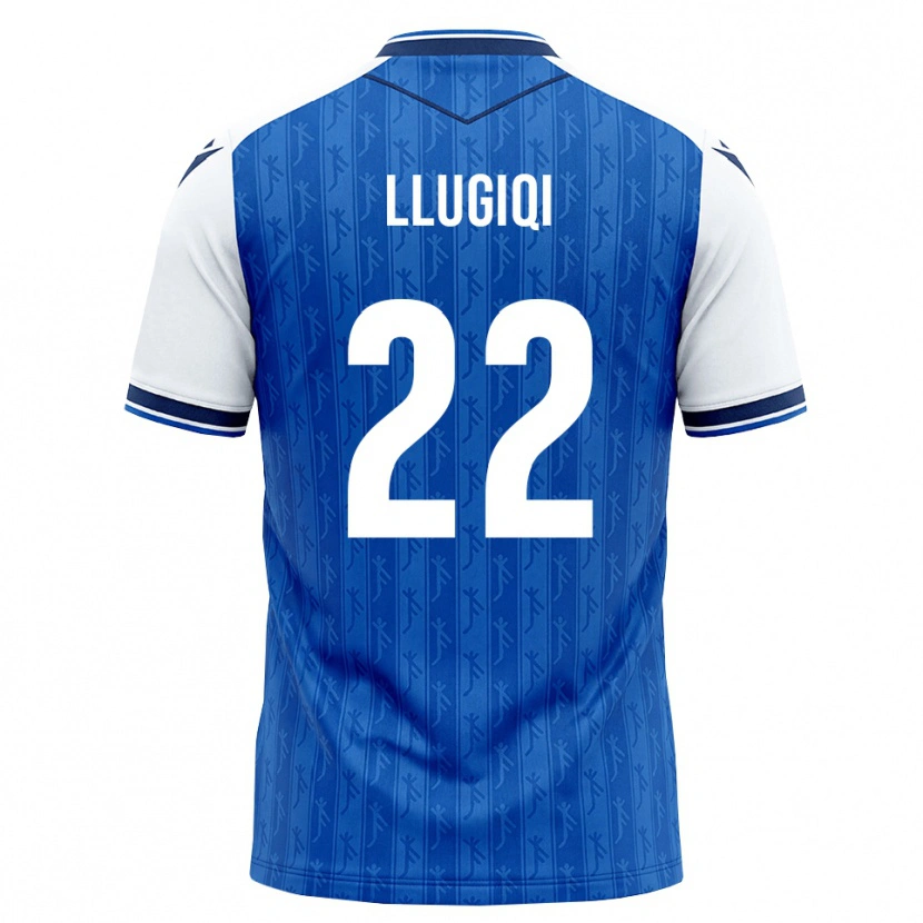 Danxen Hombre Camiseta Arian Llugiqi #22 Azul Real Blanco 1ª Equipación 2026/27 La Camisa