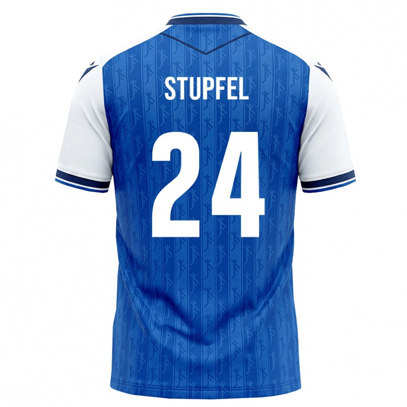 Danxen Hombre Camiseta Janis Stupfel #24 Azul Real Blanco 1ª Equipación 2026/27 La Camisa